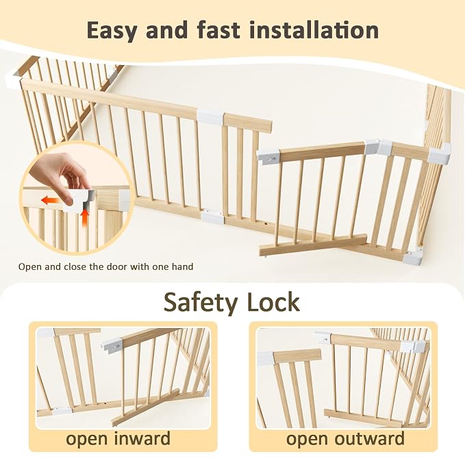 Extra Large Wooden Baby Playpen, Play Pen - Image 5