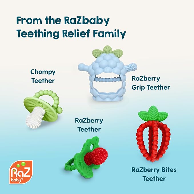 RaZbaby Chompy Grip Teether for Infant & Baby 3M+ Silicone Teething Toy - Image 7