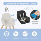 BABY JOY Baby High Chair, 3-in-1 Convertible Wooden Highchair - Image 7