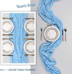 12 Pack Baby Blue Cheesecloth Table Runner 10Ft Gauze Cheese Cloth Table Runner - Image 6