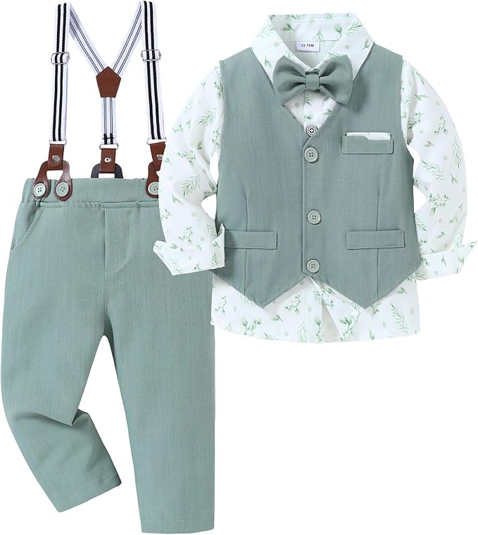 nilikastta Toddler Baby Boy Clothes Suit Gentleman Wedding Outfits Formal Dress by Nilikastta