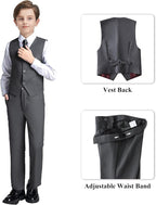 JPF Boy's Formal Suit Set Slim Fit Kids Tuxedo Suits - Image 3