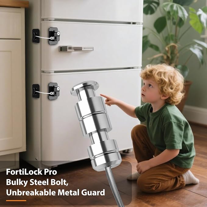 Refrigerator Lock, Child Safety Cabinet Locks, Mini Fridge Locks - Image 6