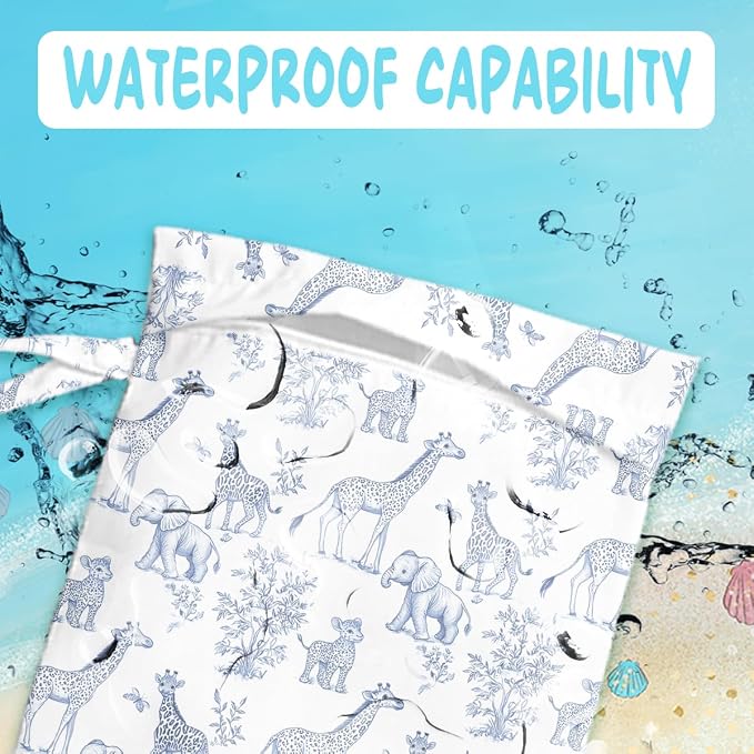 Wet Bag for Baby Swimsuit Kids Wet Dry Bag for Breast Pump Parts Diaper Bag - Image 3