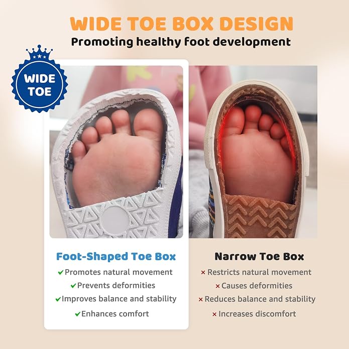 Baby Boy Girl Shoes Toddler Wide Toe Box Shoe Barefoot Non-Slip First Walking - Image 3