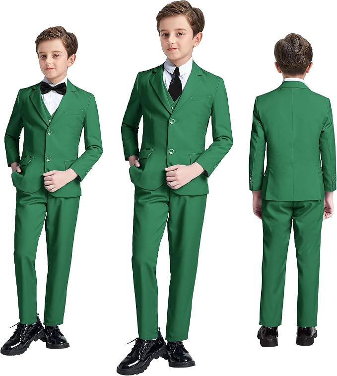 JPF Boy's Formal Suit Set Slim Fit Kids Tuxedo Suits - Image 6