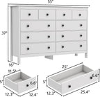 10 Drawer Dresser, 10 Drawer Wide Dressers - Image 2