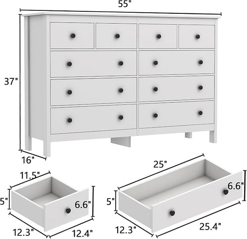 10 Drawer Dresser, 10 Drawer Wide Dressers - Image 2