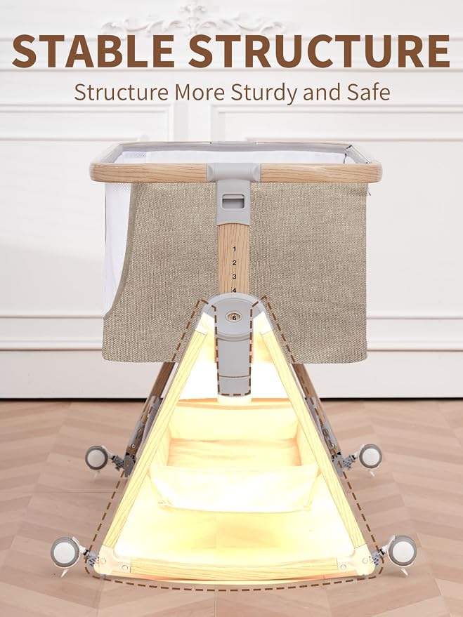 Baby Bassinet, Bassinet Bedside Sleeper - Image 8