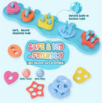 Baby Bath Toys, Mold Free Silcone Shape Sorting & Stacking Bath Toy Set - Image 3