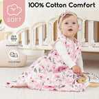 Yoofoss Baby Sleep Sack 0-6 Months 0.5 Tog Wearable Blanket - Image 2