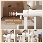 Extra Wide Baby Gate with Door Pressure Mounted 71.65-76.38 Inch, Child Baby - Image 4