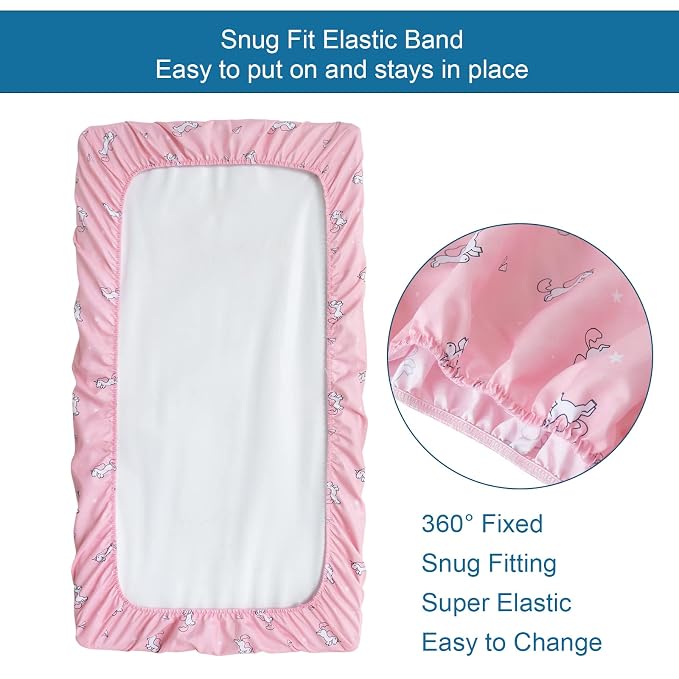 Bassinet Sheets 2 Pack, Stretchy Bassinet Sheet, Bassinet Sheets - Image 6