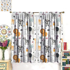 Cute Cartoon Animals Curtains Tropical Jungle Animals Elephant Giraffe Monkey - Image 4