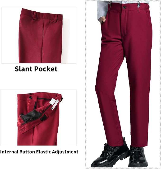 Boys' Suits Formal Slim Fit Tuxedo Boys Vest and Pants Set - Image 4