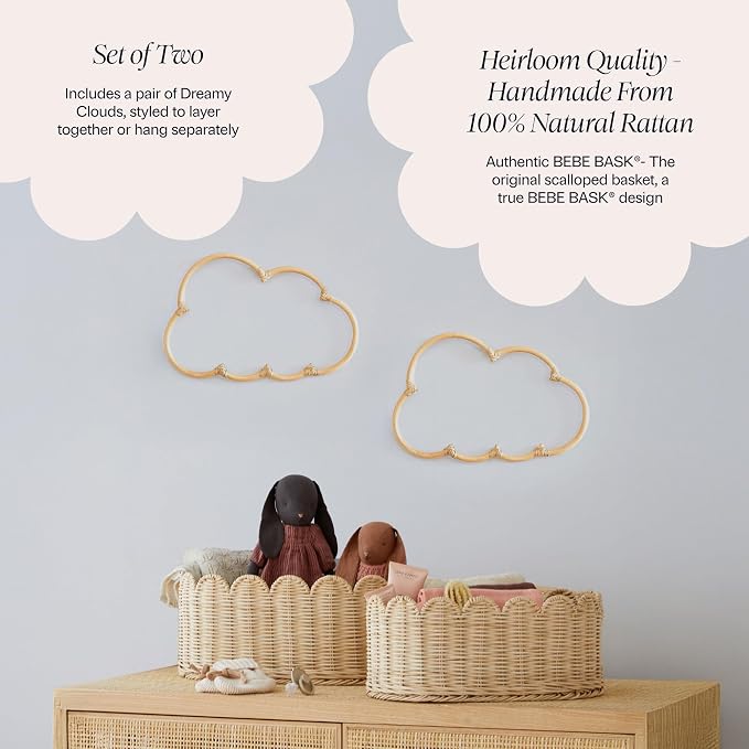 BEBE BASK Handmade Wicker Cloud Décor Set of 2 - Image 3