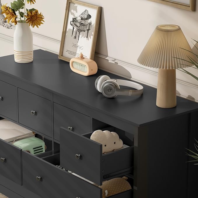 wanan 8 Drawer Dresser, 8 Drawers Wide Dresser - Image 5