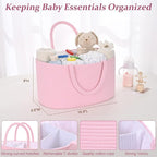 Baby Diaper Caddy Organizer, Cotton Rope Diaper Basket, Baby Basket - Image 5