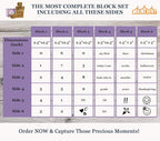 MAINEVENT Baby Monthly Milestone Blocks Complete Set, Milestone Blocks - Image 6
