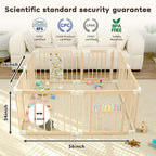 Foldable Wooden Baby Playpen Activity Center, Adjustable Size & Shape Portable - Image 6