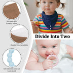 Baby Bandana Bibs & Teethers 6-Pack, 100% Organic Cotton, Super Absorbent & Soft - Image 2