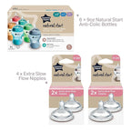 Tommee Tippee Natural Start Bottle and Nipple Bundle, 6 Fiesta Color, - Image 2