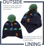 JANGANNSA Knitted Baby Hat Scarf Set Winter Warm Boys Girls Beanie Fleece - Image 3
