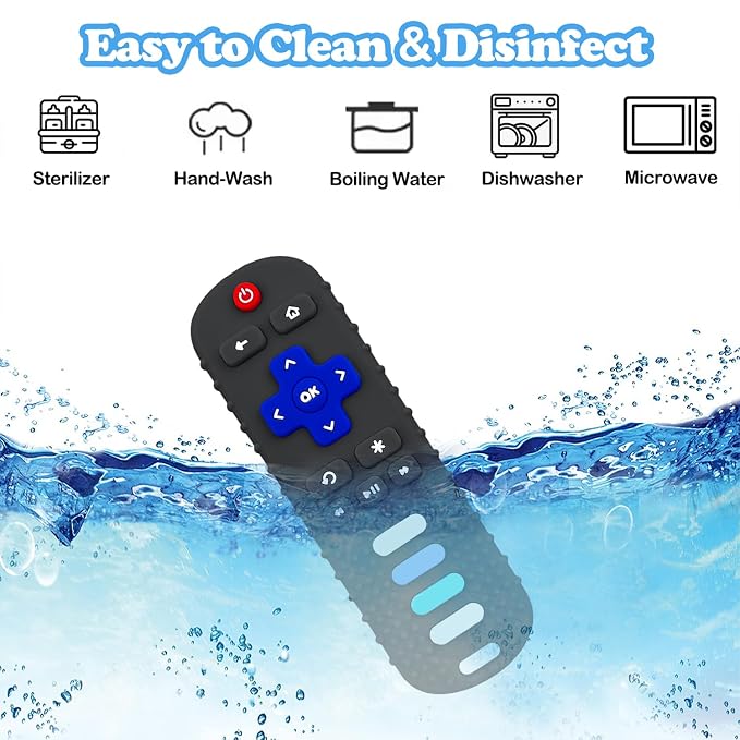 Baby Teething Toys, Food Grade Silicone Remote Control Teether Toy - Image 5