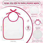 6 Sets Bottle Chug Baby Shower Games Juegos Para Plastic Baby Bottles Bibs - Image 3