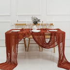 DOLOPL 8PCS Thanksgiving Cheesecloth Table Runner 13.3ft Boho Gauze Cheese - Image 6