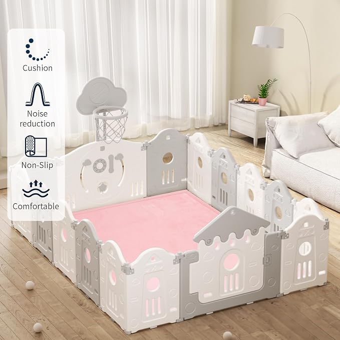 ACOMOPACK Baby Play Mat for Floor 1.3" Thick Memory Foam Play Mat 79"×157" - Image 3