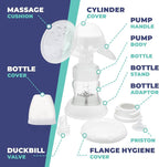 BabyBuddha Manual Breast Pump, Single Hand Expression Breastmilk Pump, Cordless - Image 6