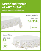 Pureegg Plastic Table Cloth Disposable 8 Pack, 54 x 108 Inch Table Cloths - Image 2