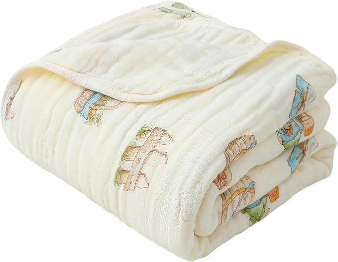 Ultra Soft Muslin Baby Blanket, Made of Viscose from Bamboo, A Versatile by HardNok