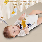 2 Pack Muslin Fitted Crib Sheets - Image 3