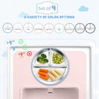 Stainless Steel Suction Plates for Toddlers, Non Toxic Non Slip Portion Control - Image 2