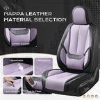 Coverado Car Seat Covers Full Set, Car Seat Protector Waterproof, Nappa Leather - Image 3
