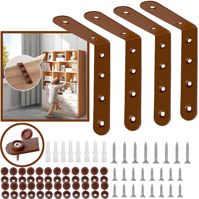Anti Tip Furniture Anchors for Baby Pet Proofing, Furniture Wall Anchor by PTKSZGT