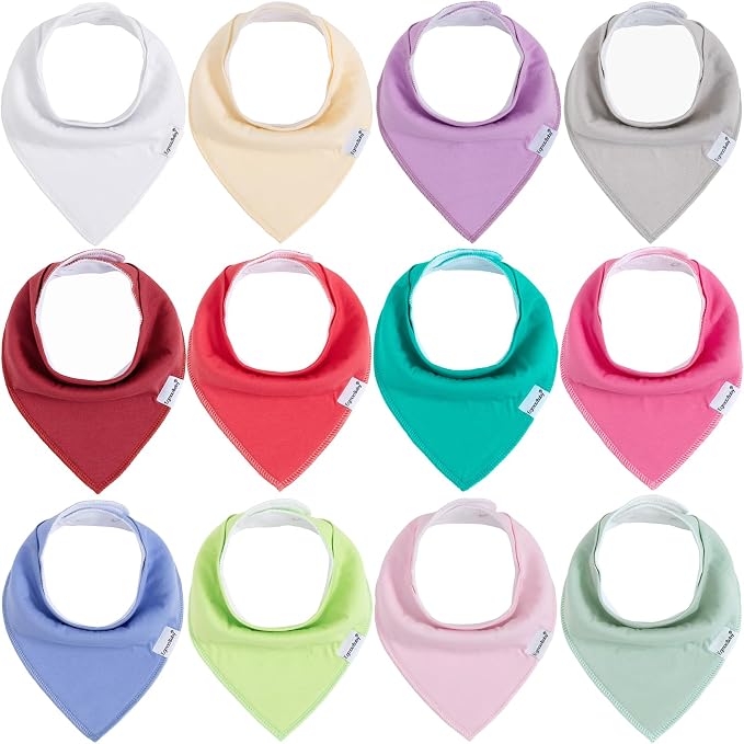 Baby Bandana Drool Bibs for Girls, Super Absorbent Triangle Baby Bibs for by EgmaoBaby