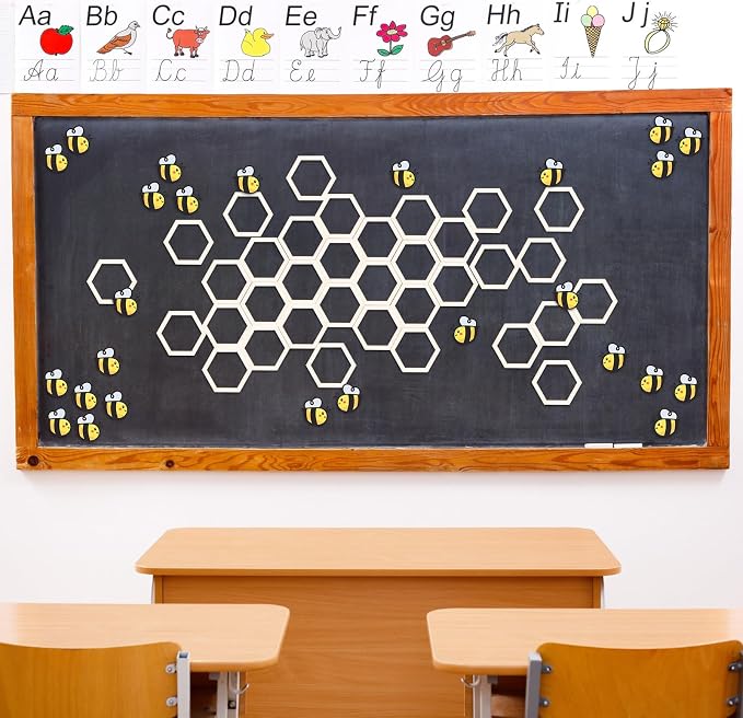 Gerrii 36 Pcs 4. 7 Inch Honeycomb Decorations Unfinished Wooden Hexagon Wall - Image 7