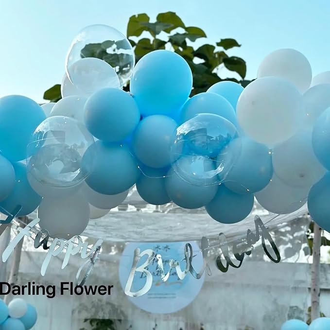 90pack Aqua Balloons Different Size 18/12/10/5 Inch Aqua Balloon Garland Arch - Image 6