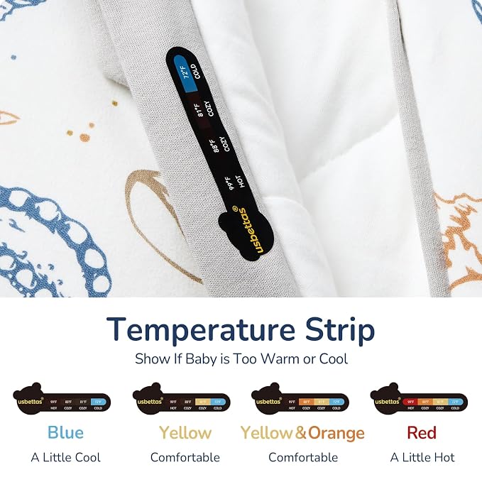 Baby Sleep Sack 3-6 Months, Cotton Detachable Long Sleeve Sleep Sack, 2.5 Tog - Image 3