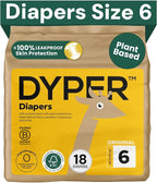 DYPER - Baby Diapers Size 6 - Plant Based Disposable Diapers by DYPER