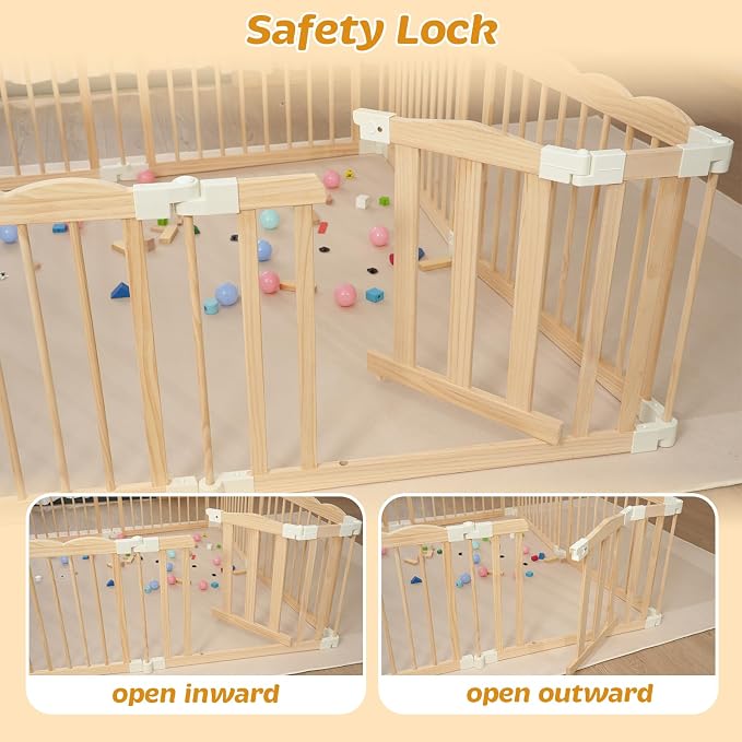 Baby Playpen Natural Wood Playpen - Image 5