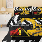 QOOMO Excavator Comforter King Size, Construction Truck Comforter Set - Image 4