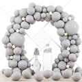 90pack Gray Balloons Different Size 18/12/10/5 Inch Pastel Grey Balloon Garland by Voircoloria