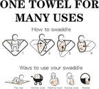 Konssy 3 Pack Muslin Swaddle Blankets - Image 9