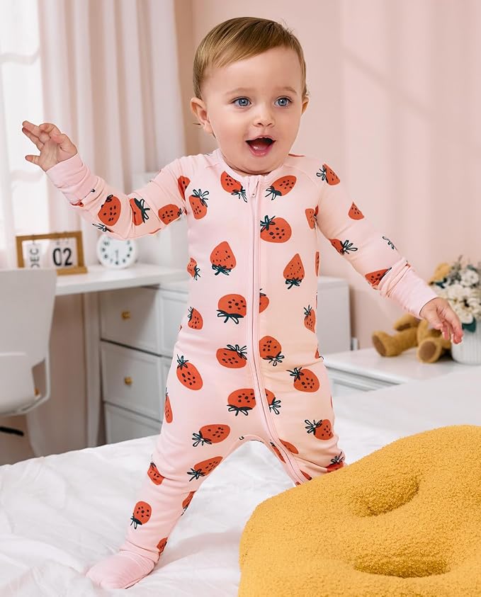 Bamboo Viscose Convertible Baby Footies Pajamas, footies - Image 2