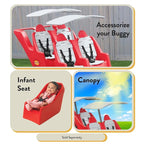 Children’s Factory 4 Passenger Bye-Bye Buggy, Daycare or Preschool Stroller - Image 5