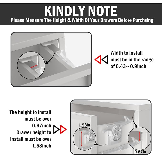 6 Pack Child Safety Drawer Locks - Image 5